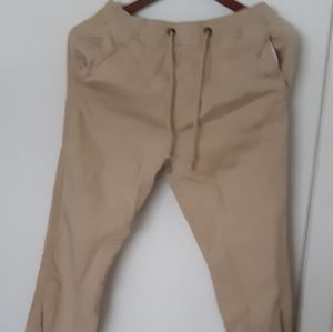 Hollister California Guys jogger pants Medium , light brown or cream